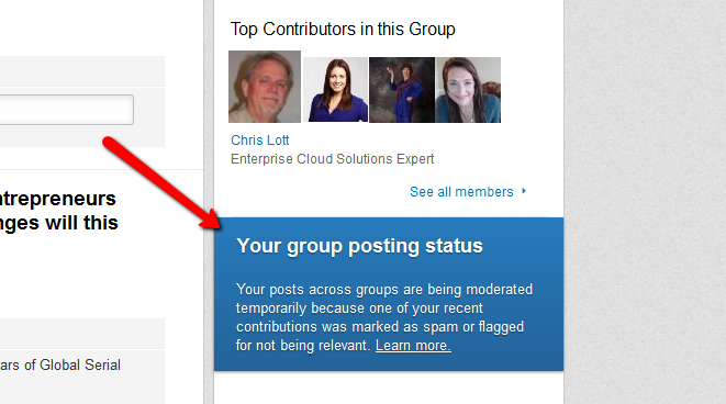 LinkedIn's group issue